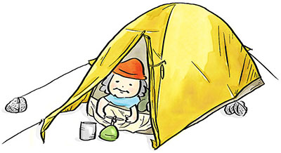 登山用テントのイラスト