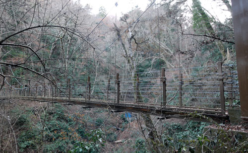 高尾山 4号路の吊り橋